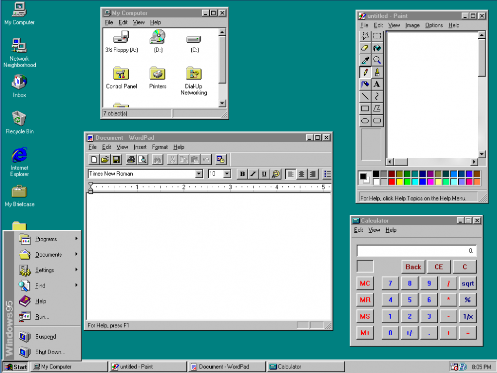 microsoft windows 95